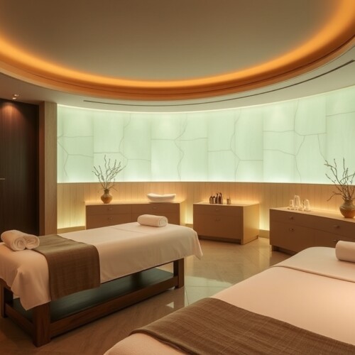 luxurious hotel spa in Istanbul with serene ambiance